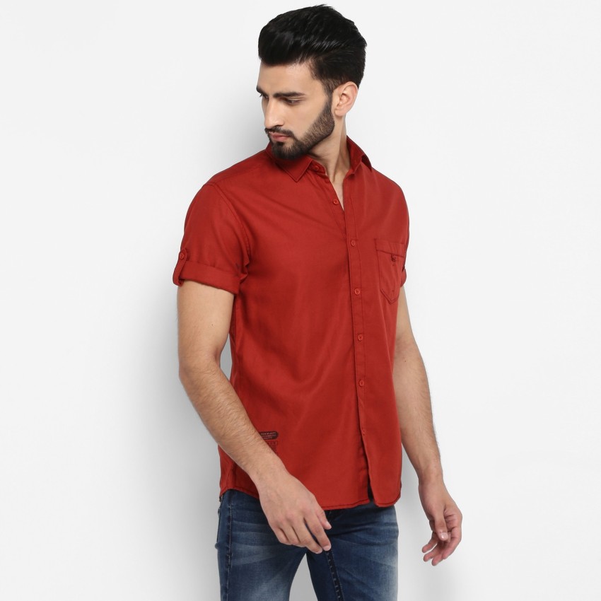 red colour half shirt