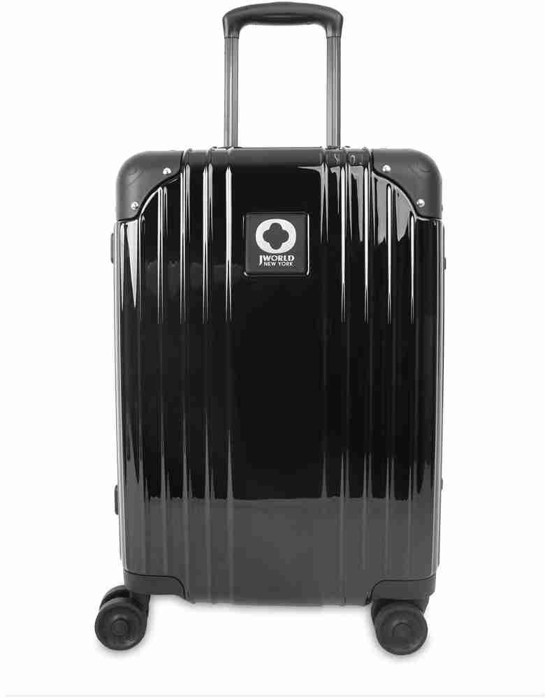 JWorld Luggage and Bags Expandable Cabin Suitcase 4 Wheels 20 inch Black Price in India Flipkart