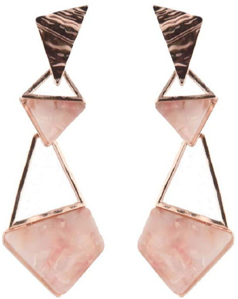 Pink marble earrings cheap