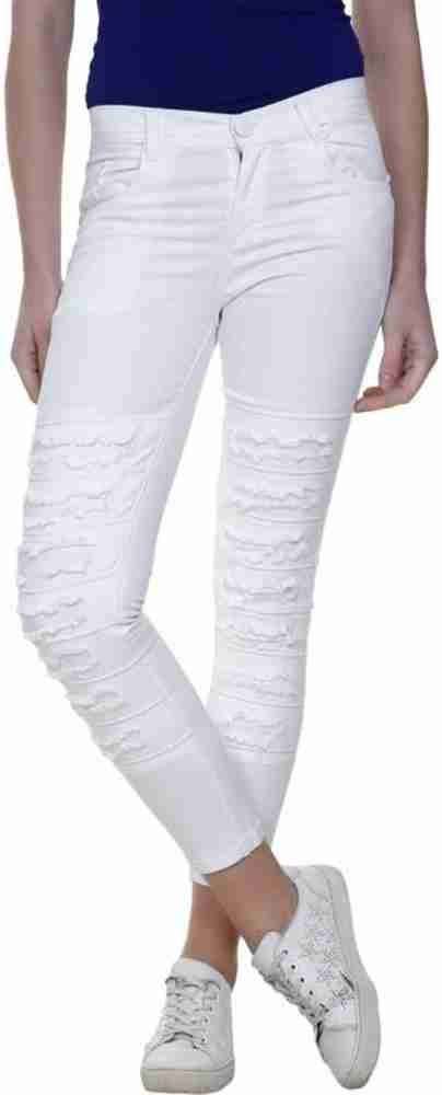 White damage store jeans for girls