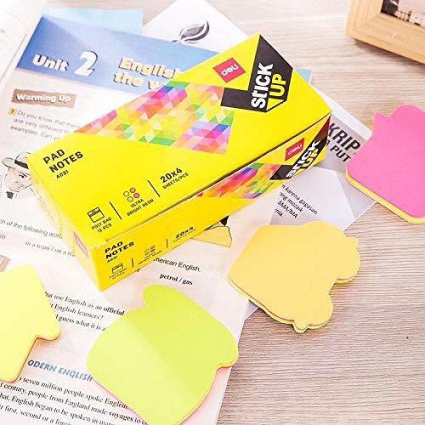 Flipkart Deli Post It 20 Sheets Fancy Shape 4 Colors Self