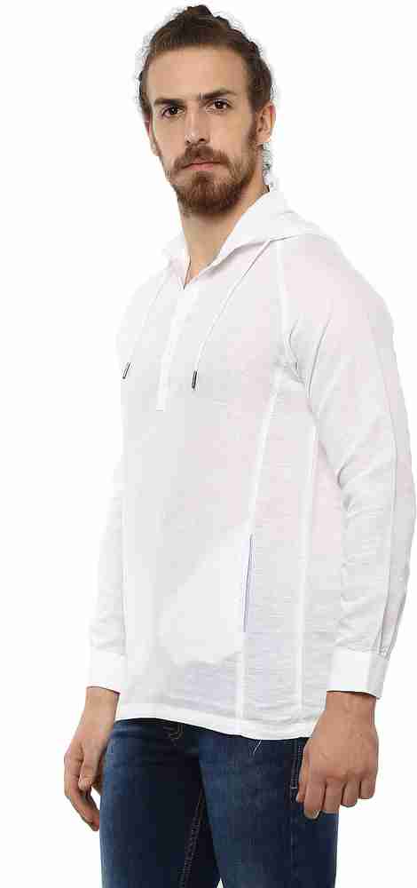 Mufti white hooded shirt sales