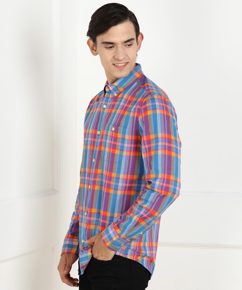 TOMMY HILFIGER Men Checkered Casual Multicolor Shirt - Buy TOMMY HILFIGER  Men Checkered Casual Multicolor Shirt Online at Best Prices in India