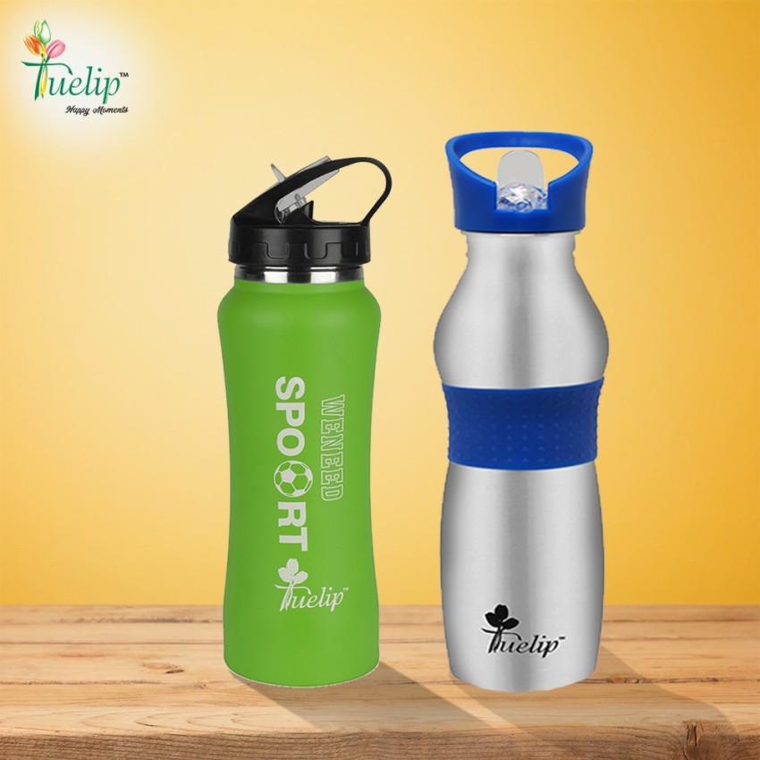 Tuelip Combo Of 2 Stainless Steel Water Bottle For School  Going Kids Girls & Boys,College 650 ml Water Bottles - School Water Bottle