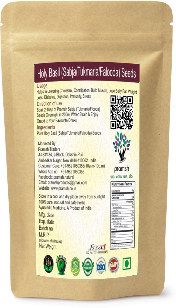 PRAMSH Premium Quality Holy Basil Seeds 700gm Sweet Basil Seeds