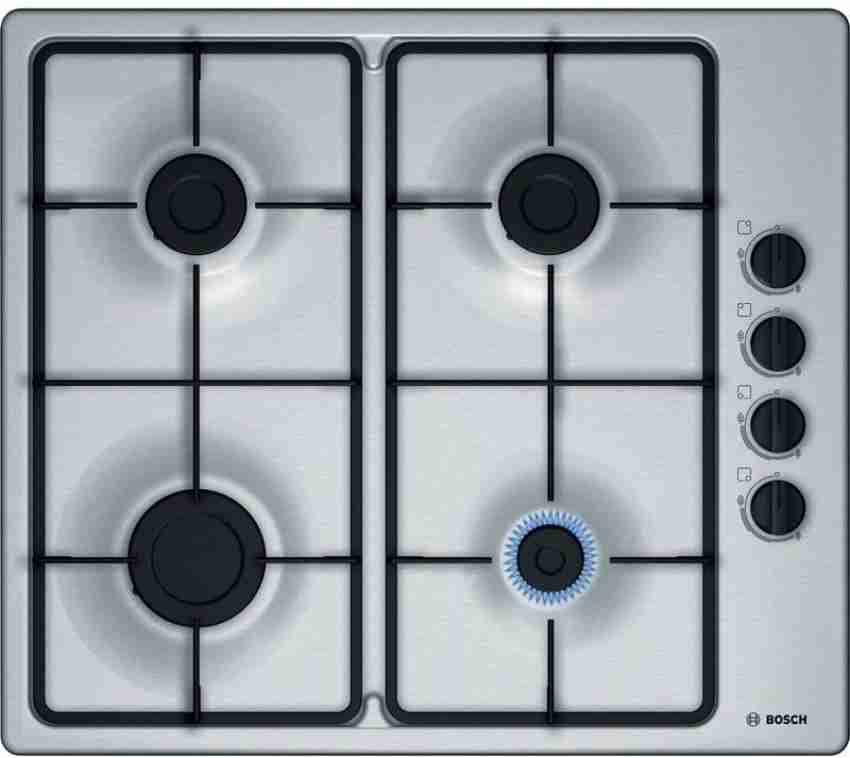 BOSCH stainless steel 4 burner gas hob 1 wok 2 standard and 1