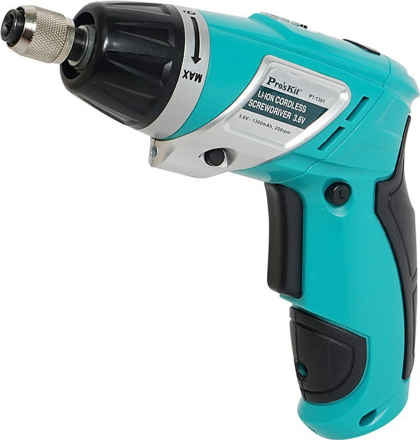 Proskit Cordless Screwdriver 3.6V 230V AC 50Hz Standard