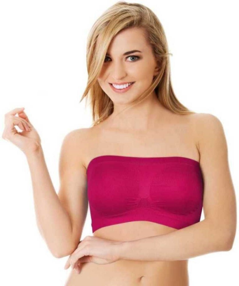 Women Tube Non Padded Bra strapless bra free size bra (28-34)