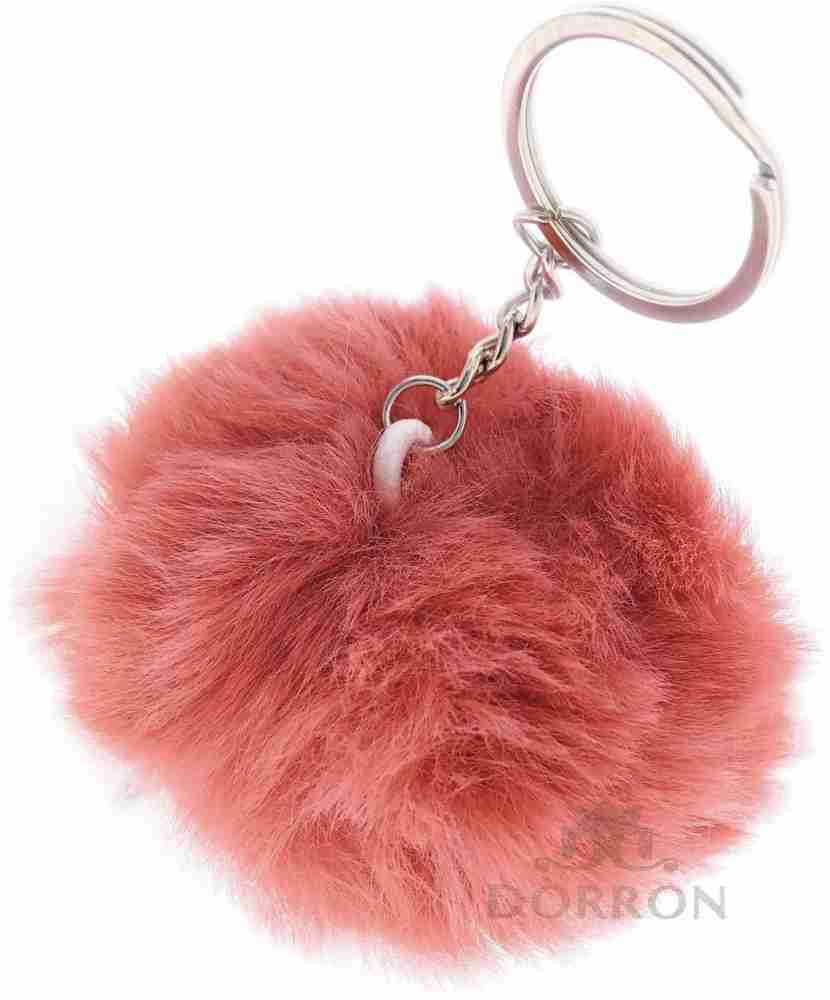 Keychains Girls Fur Pom, Fluffy Keychain Keys Chains