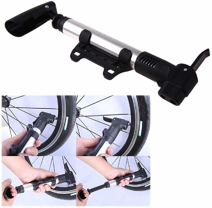 Portable bicycle store air pump