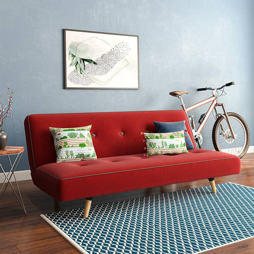 Urban Ladder Urban Ladder Zehnloch Colour red 3 Seater Single Foam Fold Out Sofa Cum Bed Price in India Buy Urban Ladder Urban Ladder Zehnloch Colour red 3 Seater
