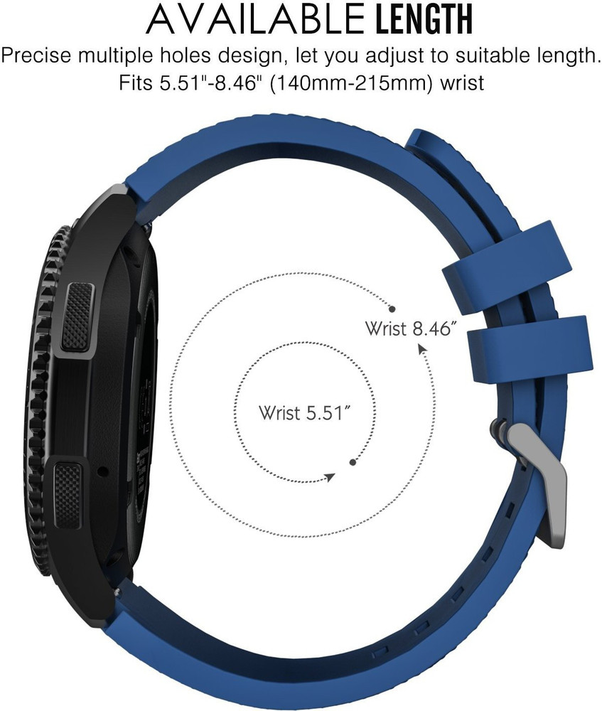 CellFAther Sports Silicone Classic Bracelet Watch Band for Samsung Gear S3 Frontier S3 Classic Band 22mm Watch Not Including Midnight Blue Smart Watch Strap Price in India Buy CellFAther