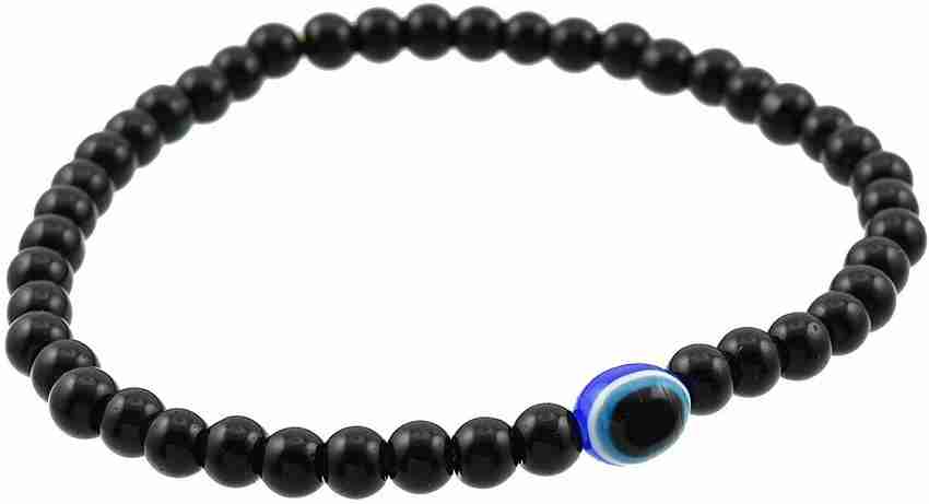 Evil eye bracelet 2024 with black beads