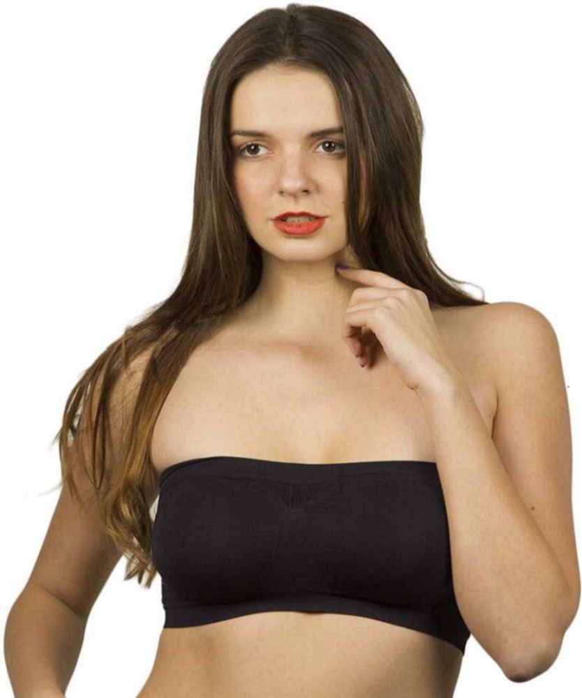 pranidh by Sexy tube non padded bra - Women, Girls Free size (28 To 36) Black  Women Bandeau/Tube Non Padded Bra - Buy pranidh by Sexy tube non padded bra  - Women