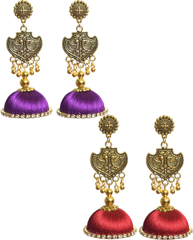 Silk thread best sale studs price