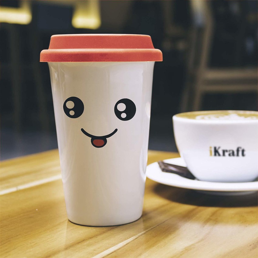 300ml Creative Cute Expression Ceramic Cups Cute Face Mug Tea  Coffee Milk Cup: Glassware & Drinkware