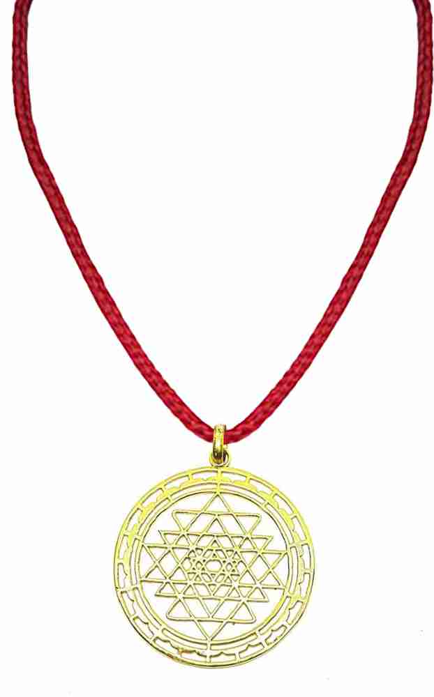 golden shri yantra pendant