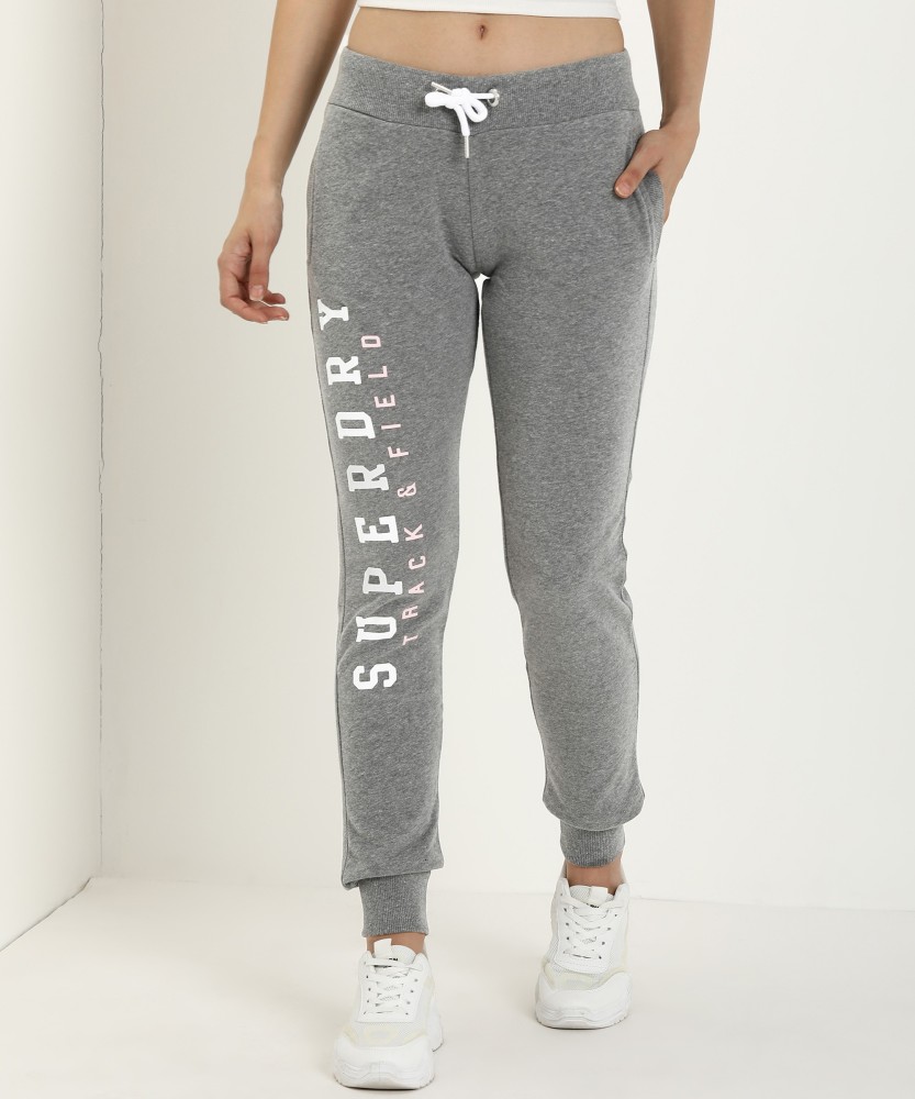 Buy Superdry Women Grey Melange Embroidered Joggers  Track Pants for Women  7160506  Myntra