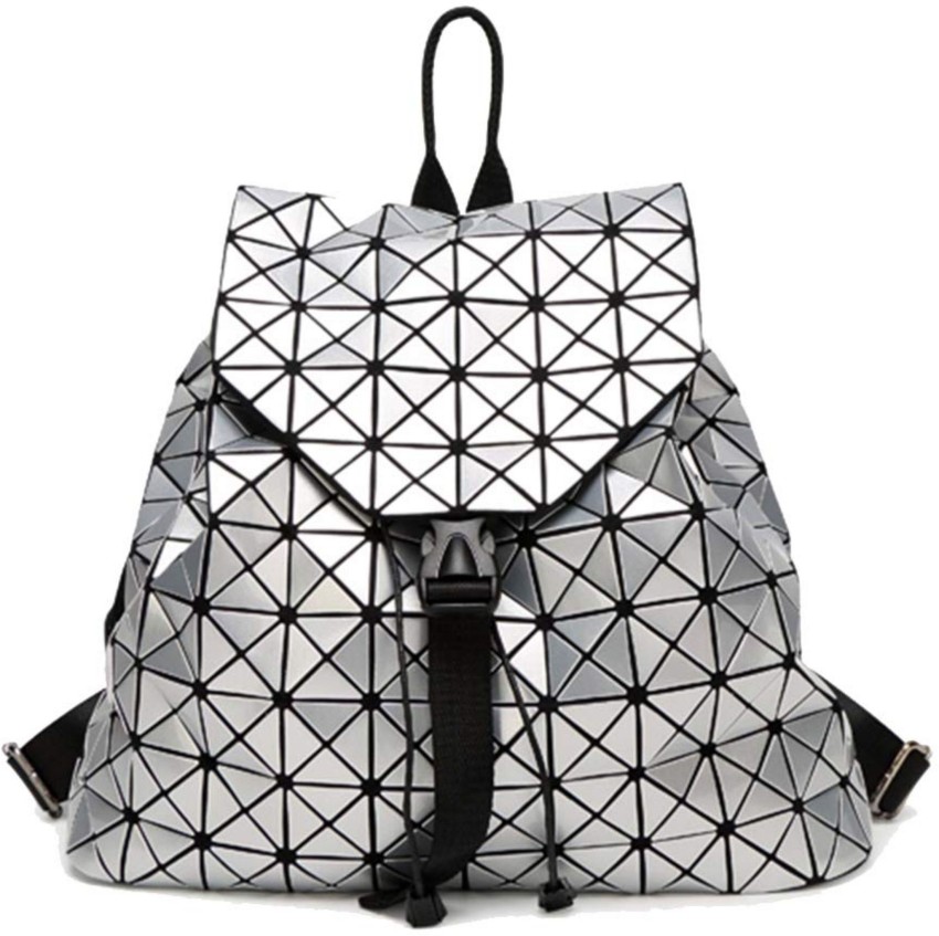 Silver 2025 geometric backpack