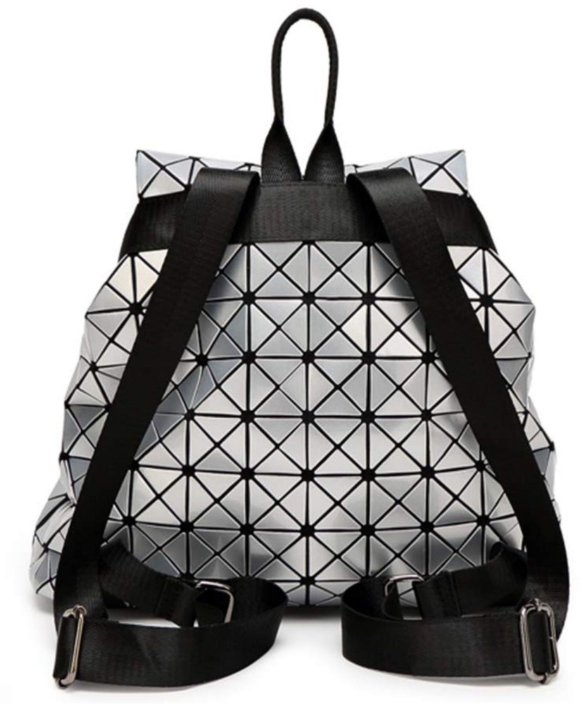 Silver 2025 geometric backpack