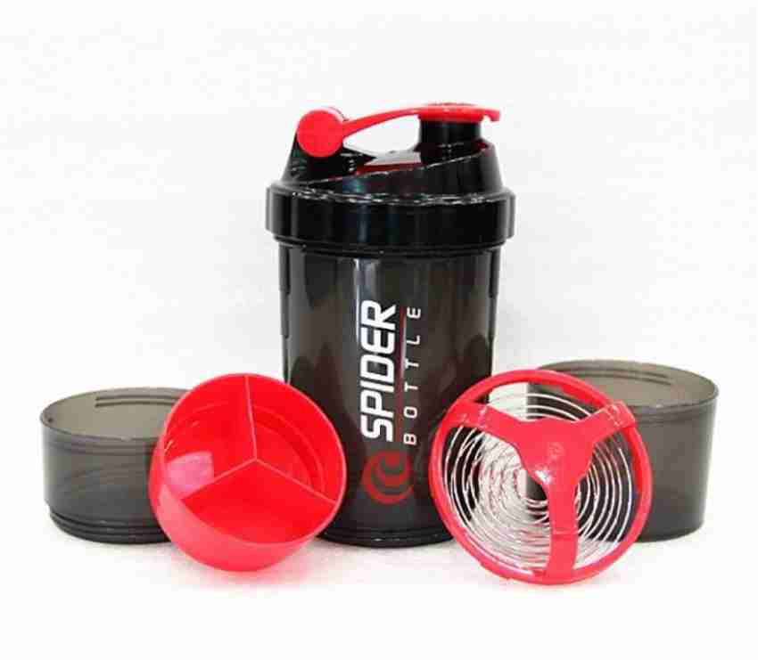 Gym Spider Shaker Plastic Bottle 500 Milliliters with Extra