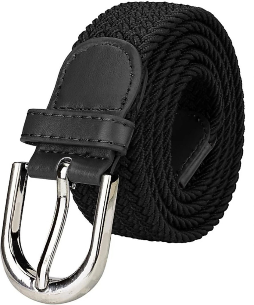 Womens black fabric belt sale