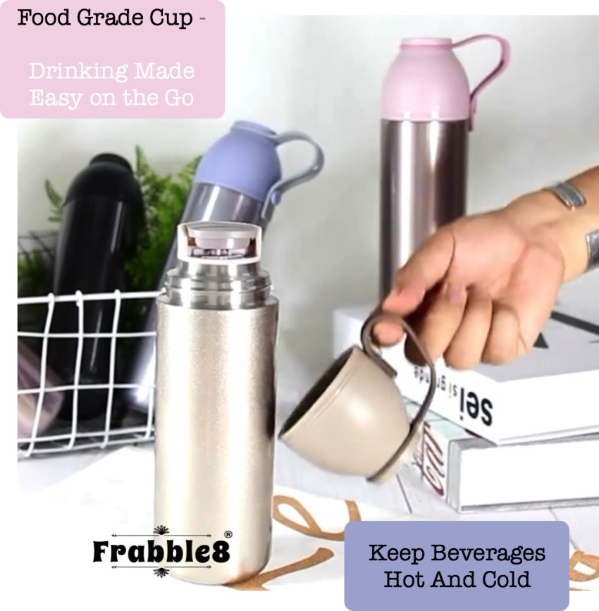 Frabble8 Vacuum Insulated Stainless Steel Water Bottle With Cup