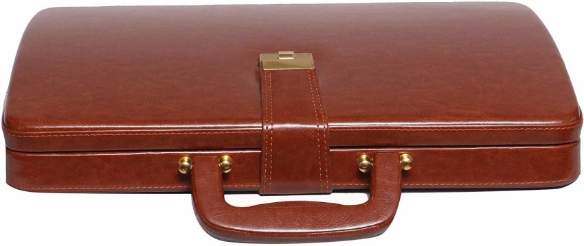 Buy Leather Villa LV Genuine Leather Laptop Compartment Expandable