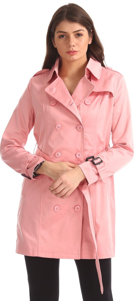 Elle pink sale trench coat