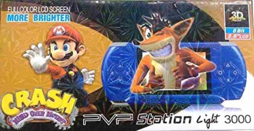 console portable PVP STATION LIGHT 3000 Et 1 cartouche 88888 in 1 Crash  Mario