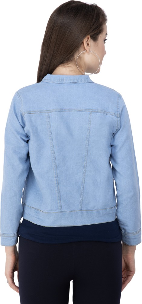 MONTREZ 3 4th Sleeve Washed Women Denim Jacket Buy MONTREZ 3 4th