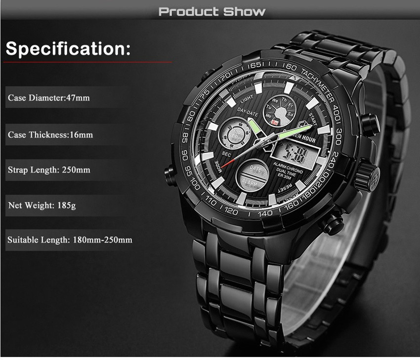 Golden outlet hour watch