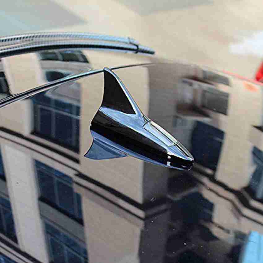 Citaaz Universal 8 LED Car Shark Fin Antenna Fin Roof Antenna Flash Warning  Tail Light Solar Power Antenne Voiture Antena Coche (Color : Black) :  : Electronics