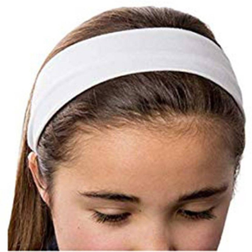 rkdenterprises Cotton Elastic Stretchable Headband (Black) white Head Band  Price in India - Buy rkdenterprises Cotton Elastic Stretchable Headband  (Black) white Head Band online at