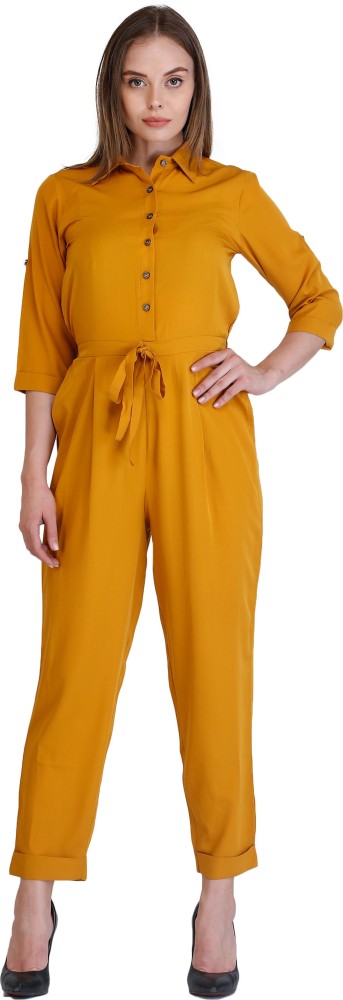 Cottinfab solid women's jumpsuit on sale