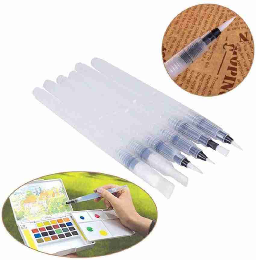 KABEER ART Nylon 3 Sizes Water Brush Pen For Watercolor Calligraphy Drawing  Tool Marker|White