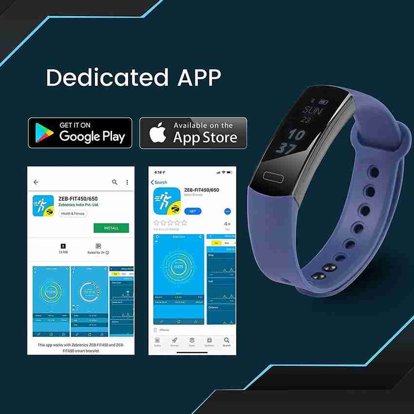 Zebronics smart fitness band fit650 on sale