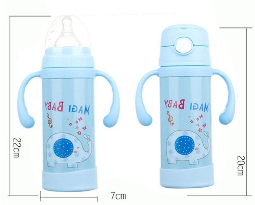 300ml Baby Bottle Thermos Stainless Steel Feeding Bottle 2-in-1