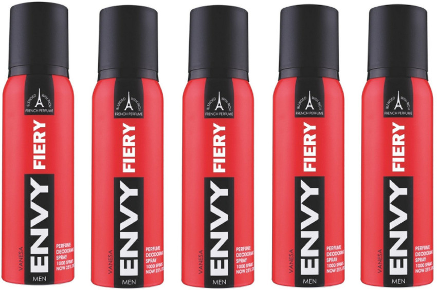 ENVY Fiery Perfume Deodorant Spray 120ML Each Pack of 5