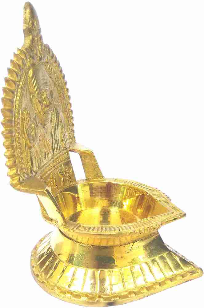 shinde exports Shirdi Sai Baba brass diya for pooja 5 inches Brass