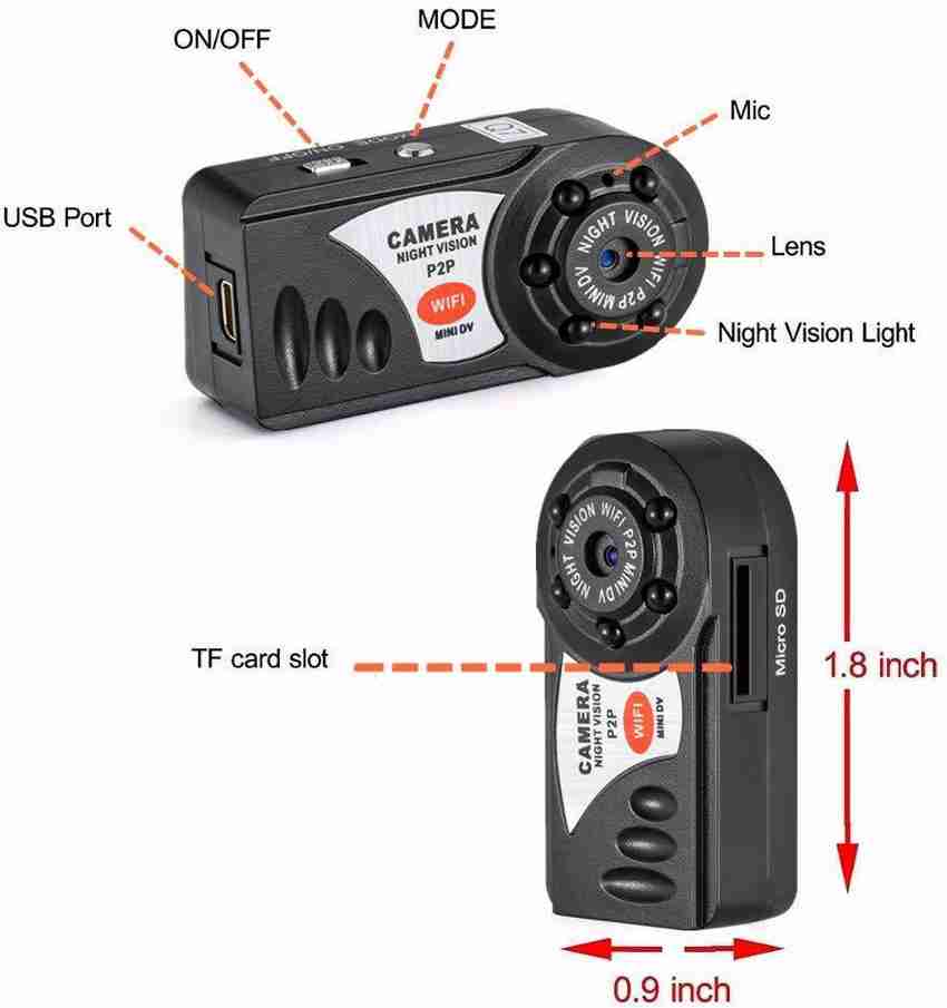 VibeX HD WiFi camera Q7 mini dv sport cam dvr Wireless IP Camera