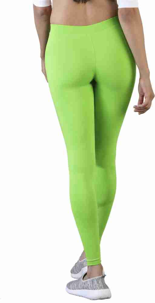 TWIN BIRDS Women White Solid Ankle-Length Leggings