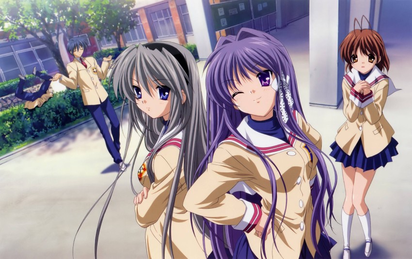 Athah Anime Clannad Tomoyo Sakagami Kyou Fujibayashi Nagisa