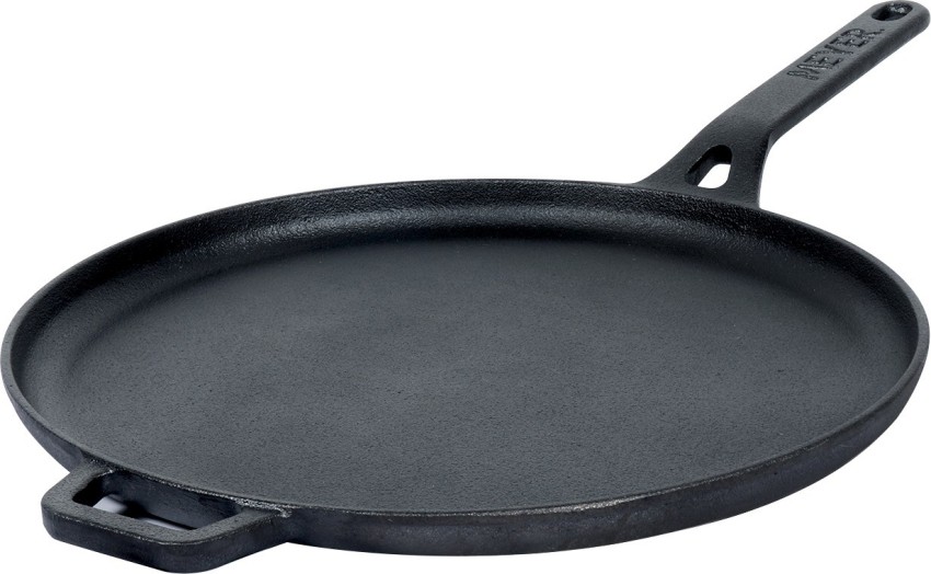 Forza Cast-Iron 27 cm Dosa Tawa Pan, Pre-Seasoned Cookware