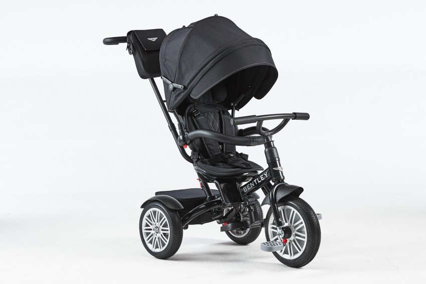 BENTLEY 6 in 1 Baby Tricycle and Stroller with Bag Onyx Black