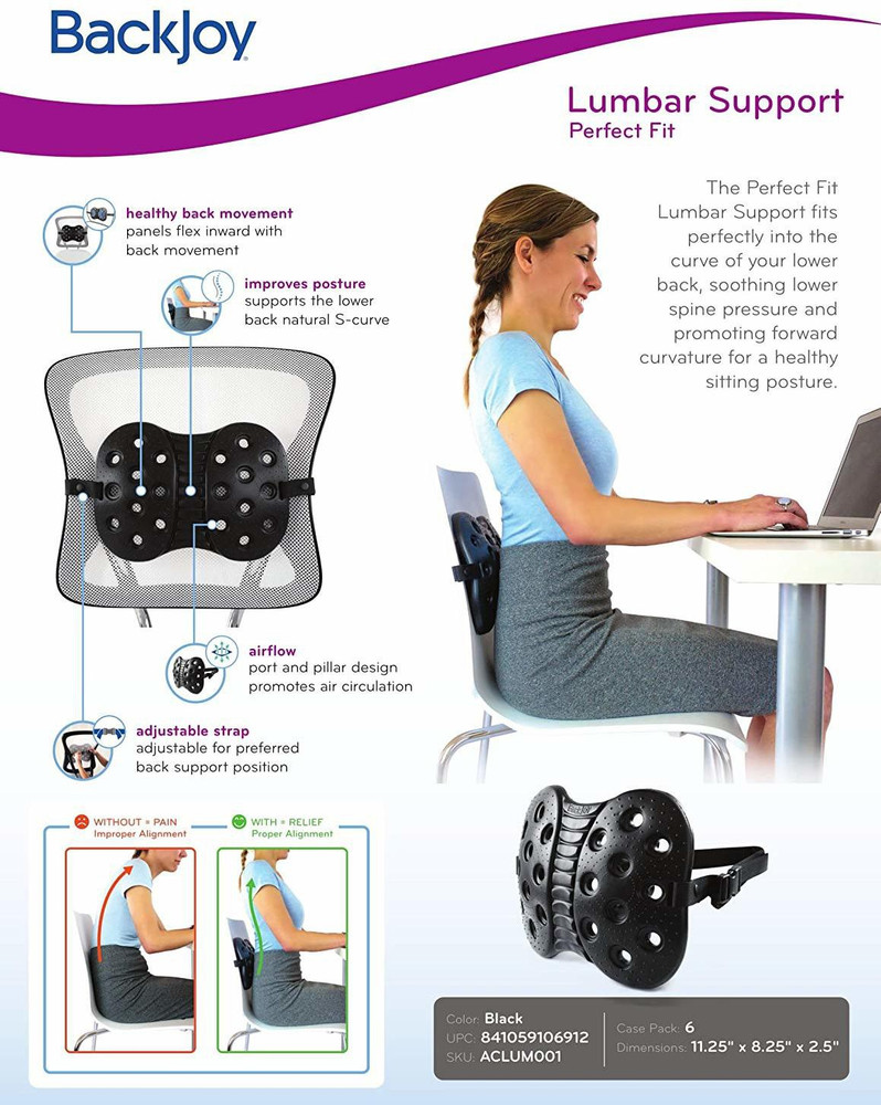 Backjoy perfect fit lumbar support clearance