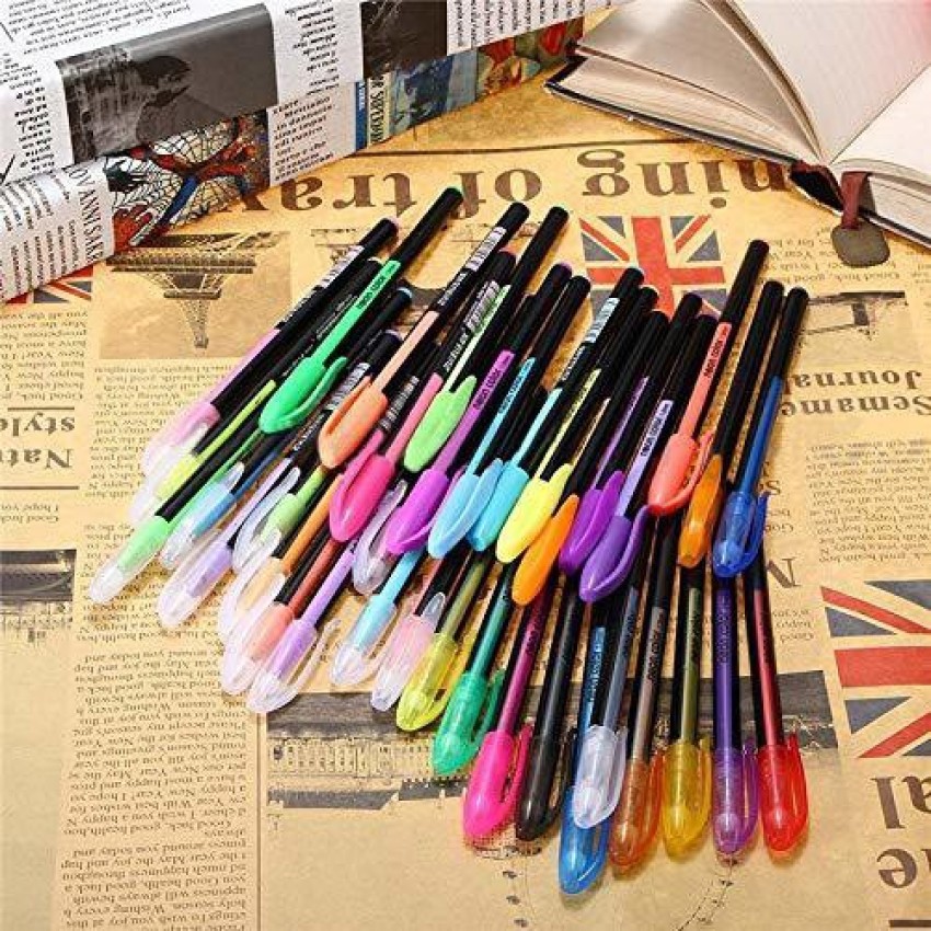 Glitter Gel Pens Color Gel Pen Set, Colored Gel Markers with 40% More Ink  for Adult Coloring Books, Drawing, Journaling, Taking Note and Doodling (30  Colors) 