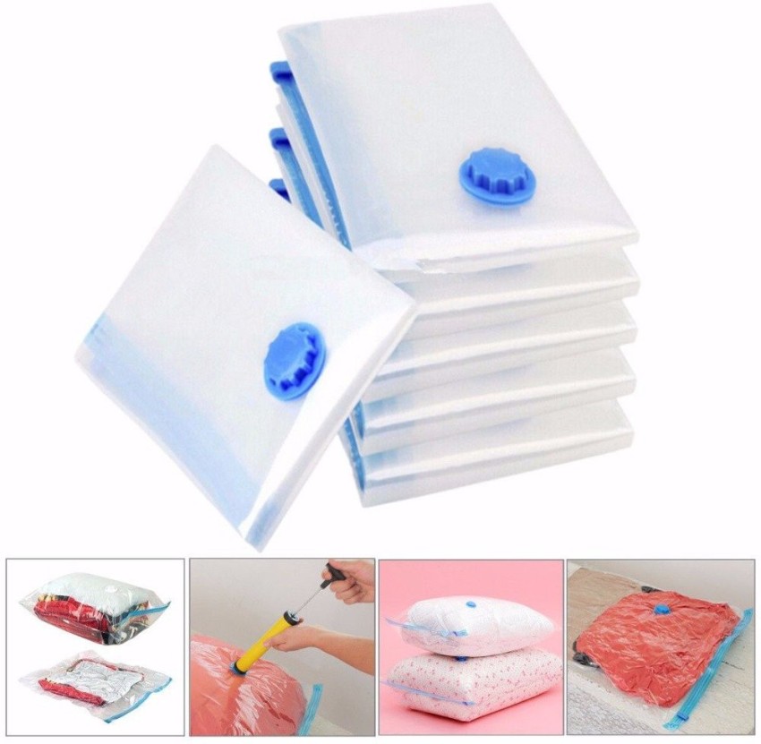 Buy Wolblix Vacuum Storage Sealer Bags (6 Jumbo/6 Large) for Clothes,  Dress, Winter Coats, Blankets, Pillows Comforters for Travel Space Saver  Seal Compression Bags Hand Pump Included. Online at Best Prices in