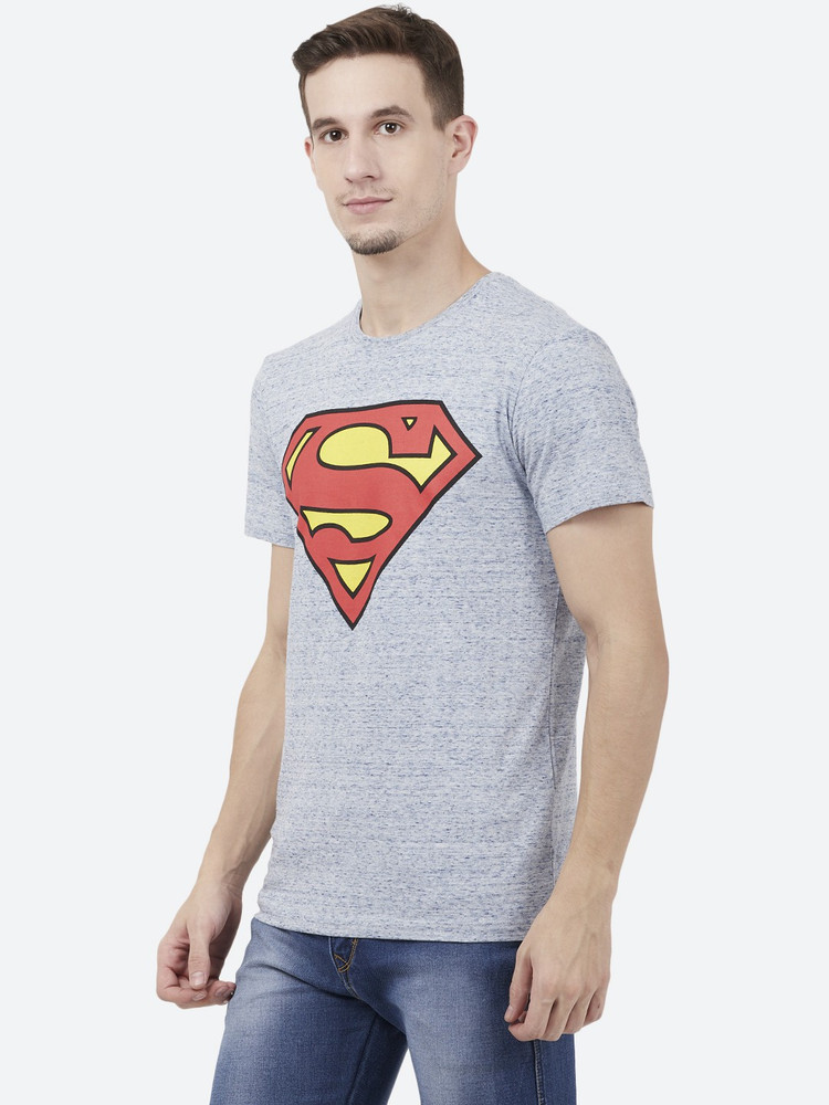 Grey superman top t shirt