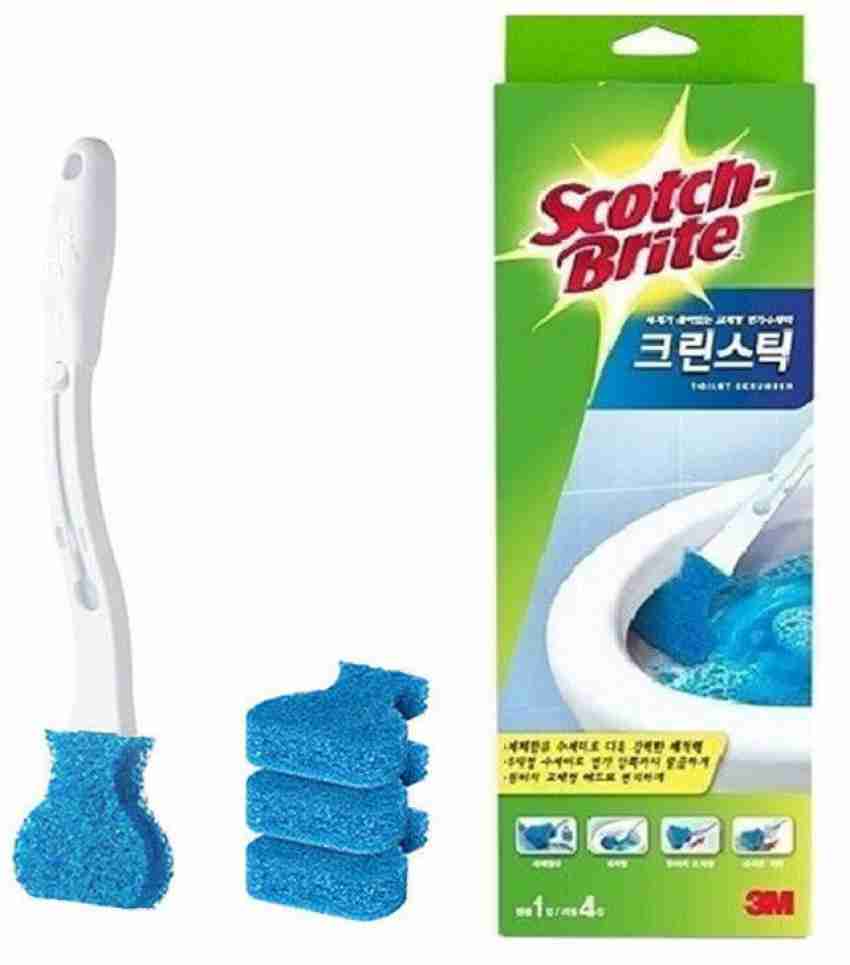 1pc Long Handle Toilet Cleaning Brush, Simple Blue Plastic Toilet Cleaning  Brush For Bathroom